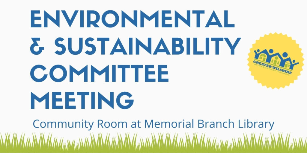 Environmental & Sustainability Committee Meeting - Community Room at Memorial Branch Library